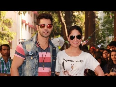 Varun Dhawan & Yami Gautam Badlapur Movie Promotion @ National College Bandra
