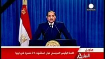Al Sisi promete vengar la decapitación de 21 cristianos egipcios coptos por el Estado Islámico en Libia