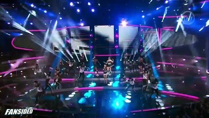 Ariana Grande performing at the 2015 NBA All-Star game