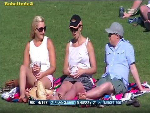 Cricket Funny Girl imitating sex at the cricket