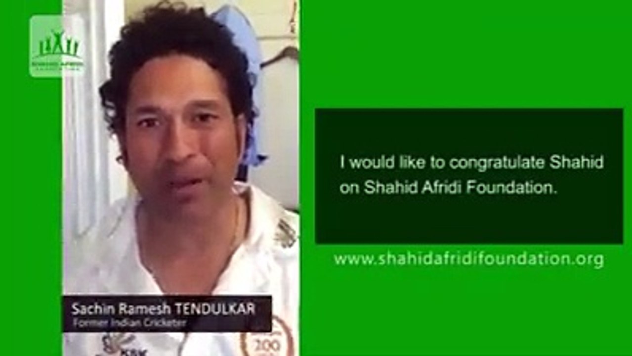 Sachin tendulkar about Shahid afridi