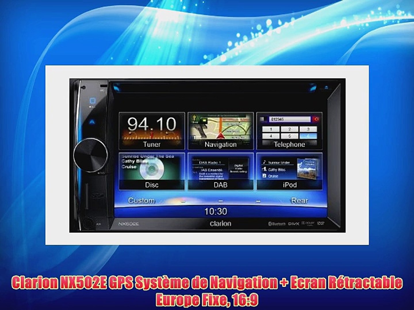 Clarion NX502E GPS Syst?me de Navigation Ecran R?tractable Europe Fixe 16:9  - video Dailymotion