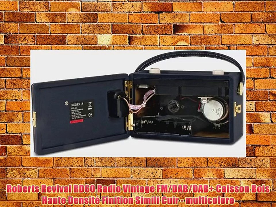 Roberts Revival RD60 Radio Vintage FM/DAB/DAB  Caisson Bois Haute Densit? Finition Simili Cuir