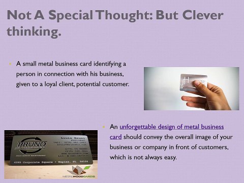 What Entrepreneur think about the metal Business cards