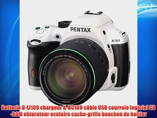 PENTAX K-50 BLANC   18-135 WR GARANTI 3 ans   ETUI   COURROIE