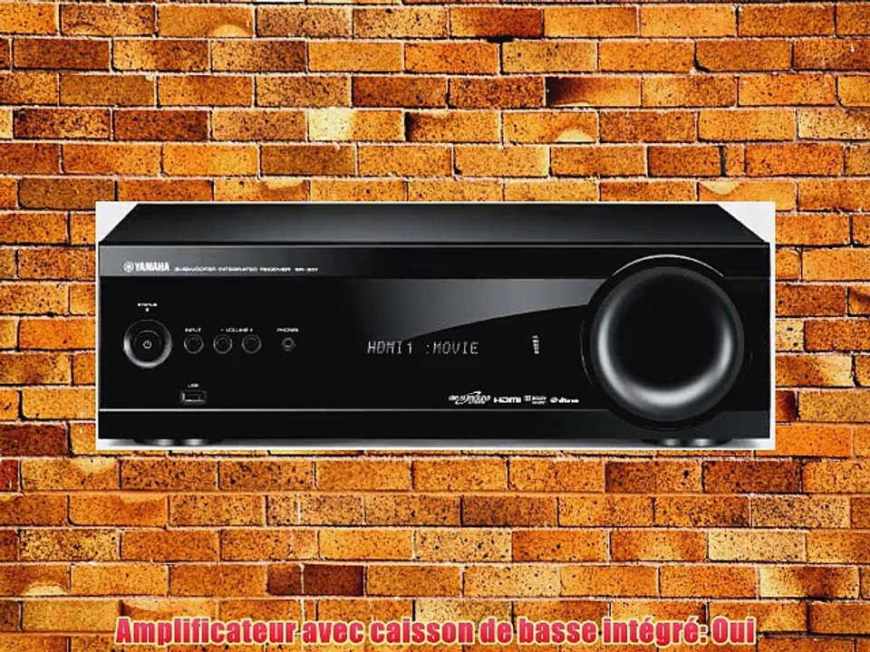 Yamaha YHT-S401 Barre de Son 7.1 Amplificateur avec caisson de basse int?gr? USB HDMI Noir