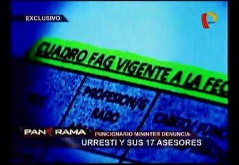 El ministro Daniel Urresti tiene 12 asesores en su despacho