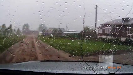 Russia- Esce Con La Macchina Dal Garage Proprio Mentre..ahahahah