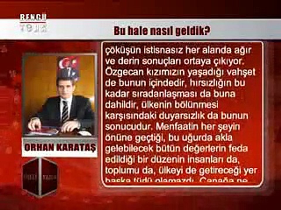 KÖŞELİ YAZILAR - ORHAN KARATAŞ 16.02.2015