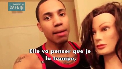 ce mec va faire croire à sa copine qu'il la trompe !