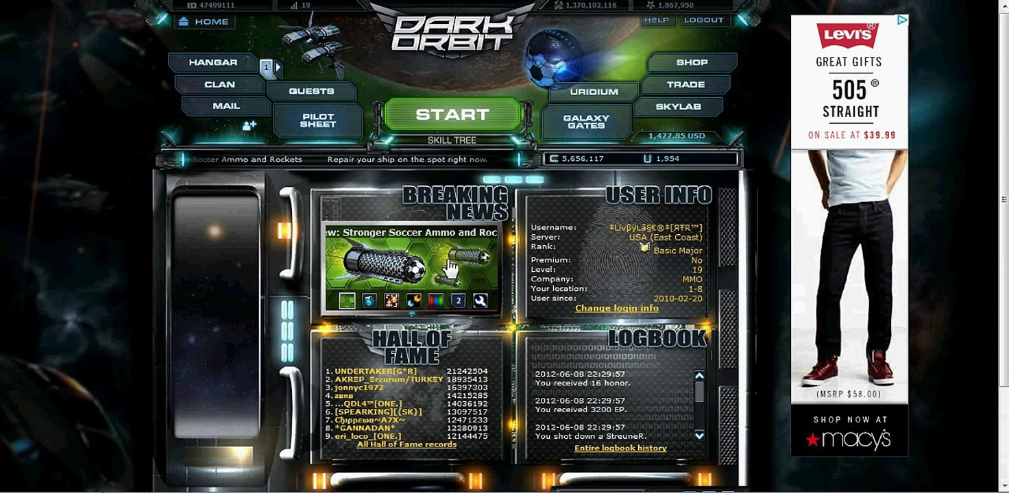 - BUY SELL TRADE ACCOUNTS - Darkorbit US1 Account for Sale Level 19