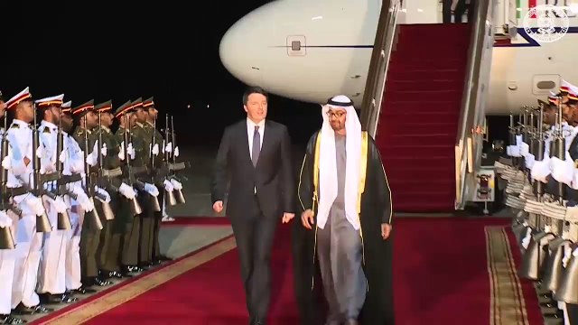 Giorgio Starace accoglie Matteo Renzi.