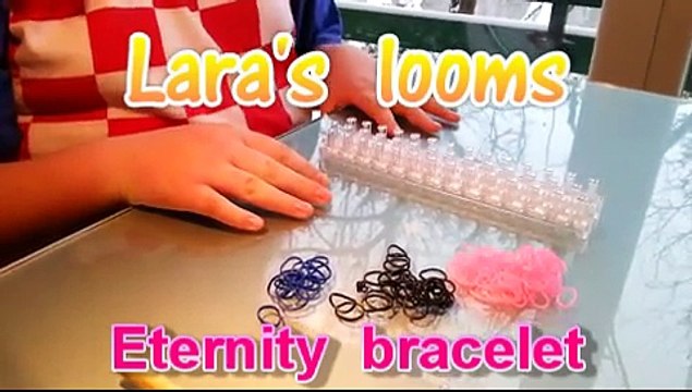 Lara's Looms - How to make (loom) Eternity Bracelet - Rubber band bracelet -