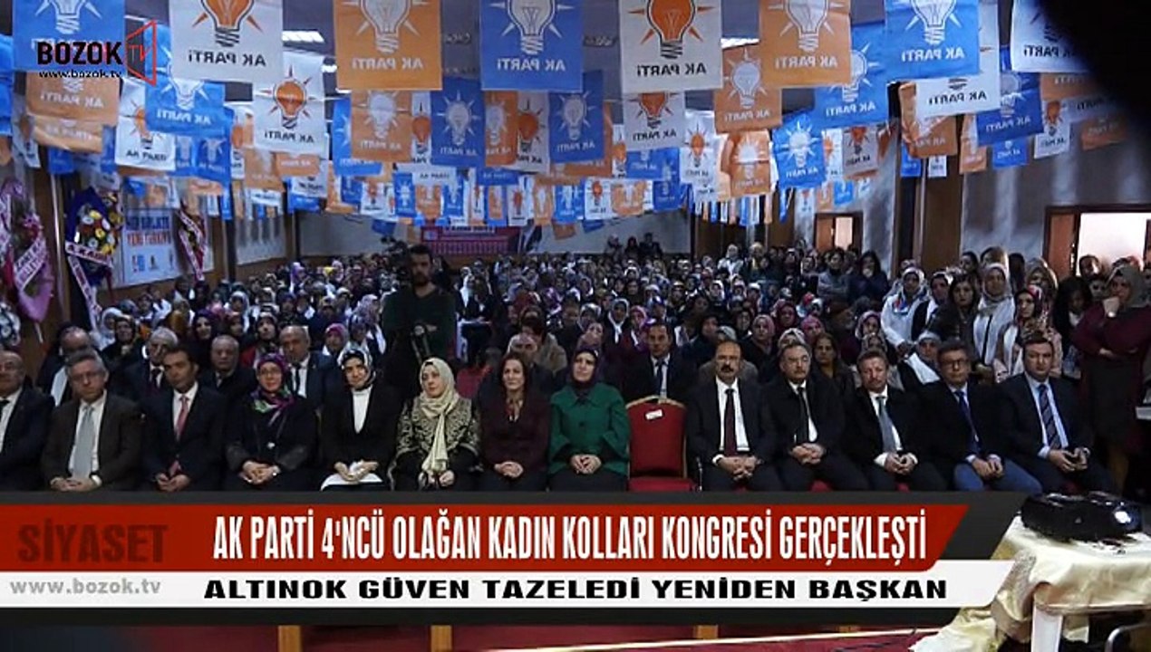 AK PARTİ 4'NCÜ OLAĞAN KADIN KOLLARI KONGRESİ GERÇEKLEŞTİ İHSANİYE ALTINOK GÜVEN TAZELEDİ