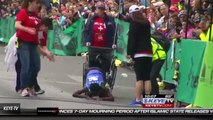 Marathon Runner Crawls To Finish Line After Collapsing