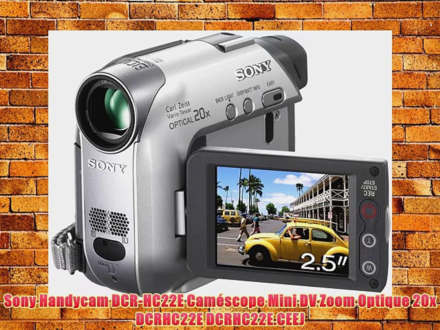 Sony Handycam DCR HC19 Caméscope zoom optique : 20 x Mini DV