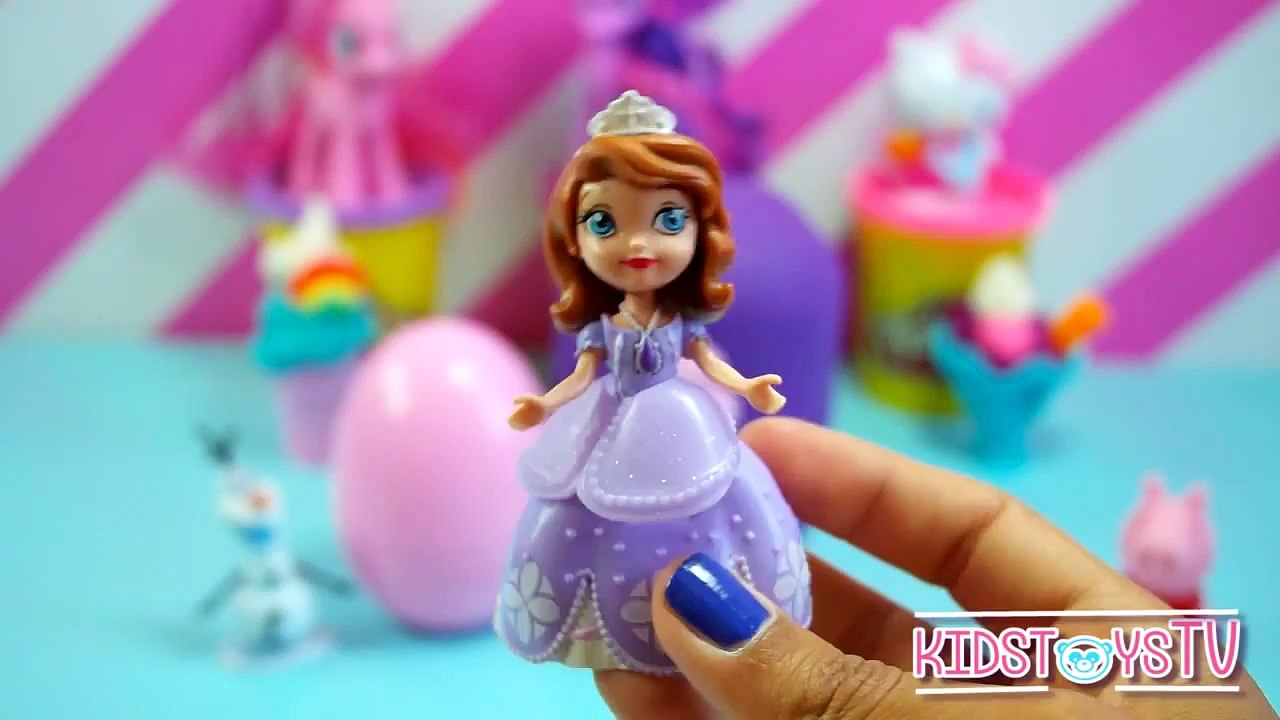 frozen princess play doh sofia surprise eggs peppa pig my little pony hello kitty