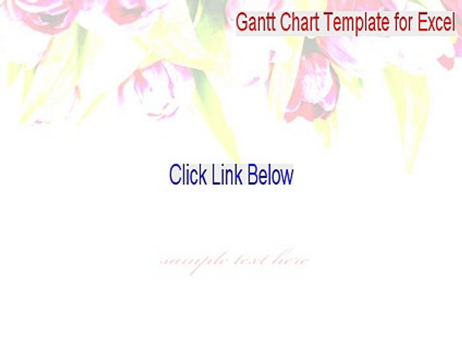 Gantt Chart Template for Excel Full (gantt chart template for excel 2010)