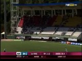 Darren Sammy sends Shane Watson on his way