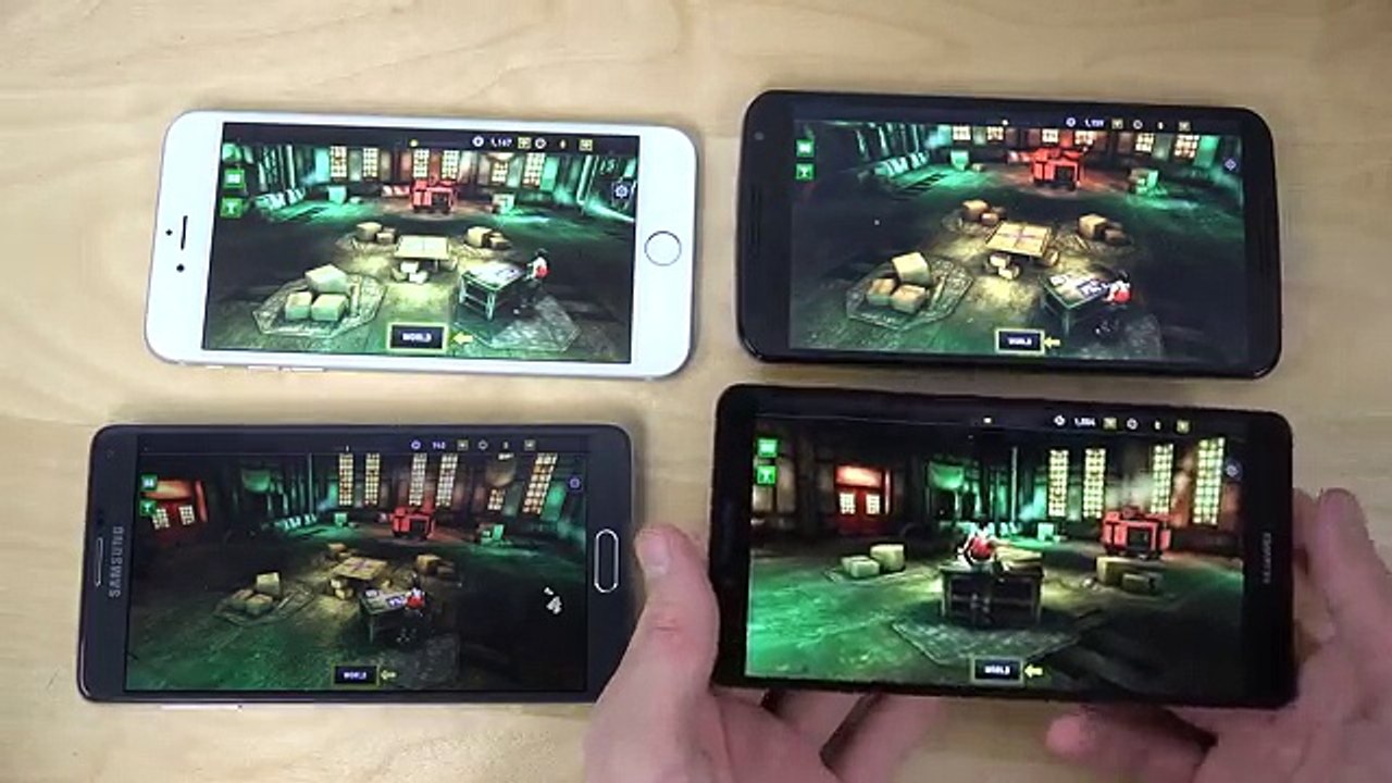 Nexus 6 vs. iPhone 6 Plus vs. Samsung Galaxy Note 4 vs. Ascend Mate 7 Dead Trigger 2 Gameplay Review