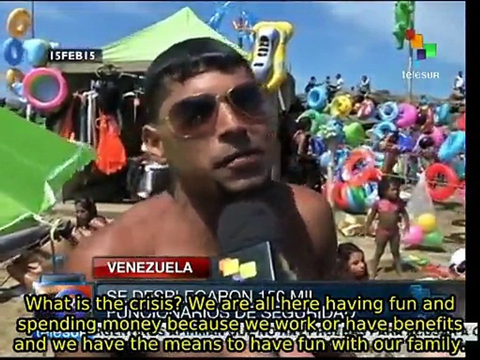 Venezuelans enjoying Carnival holidays despite economic war