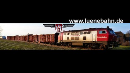 V 100 der Rennsteigbahn im winterlichen Ebstorf - mit Bahnubergang und Erixx