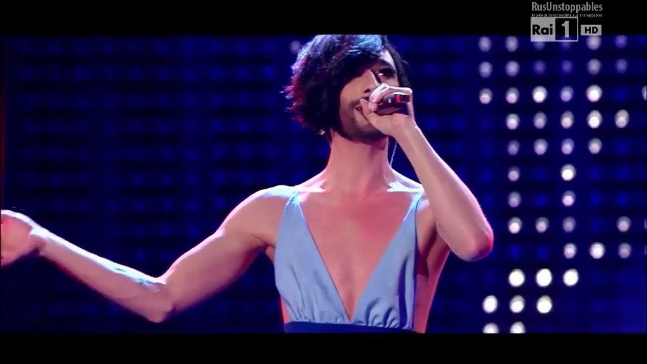 Conchita Wurst - Heroes, San-Remo 11.02.2015 русские субтитры