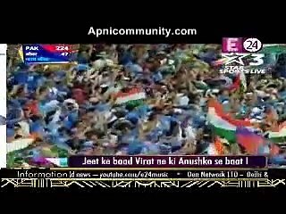 Anushka Sharma Bani Virat Ki Cheer Girl  17th February 2015 www.apnicommunity.com