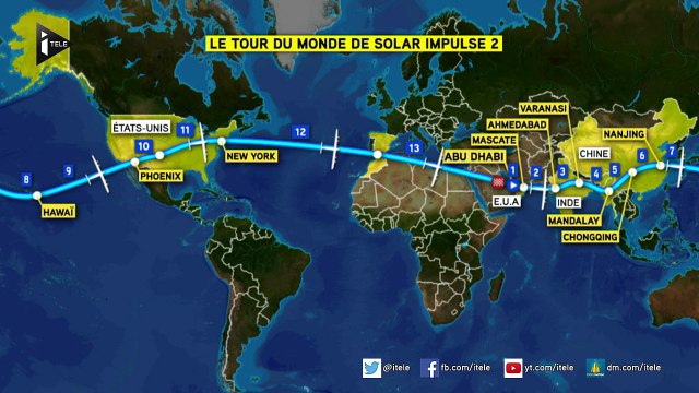 Tour du monde à bord d'un avion à énergie solaire