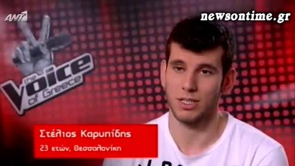 newsontime.gr -  The Voice 2 «Blind Auditions» ΣΤΕΛΙΟΣ ΚΑΡΥΠΙΔΗΣ