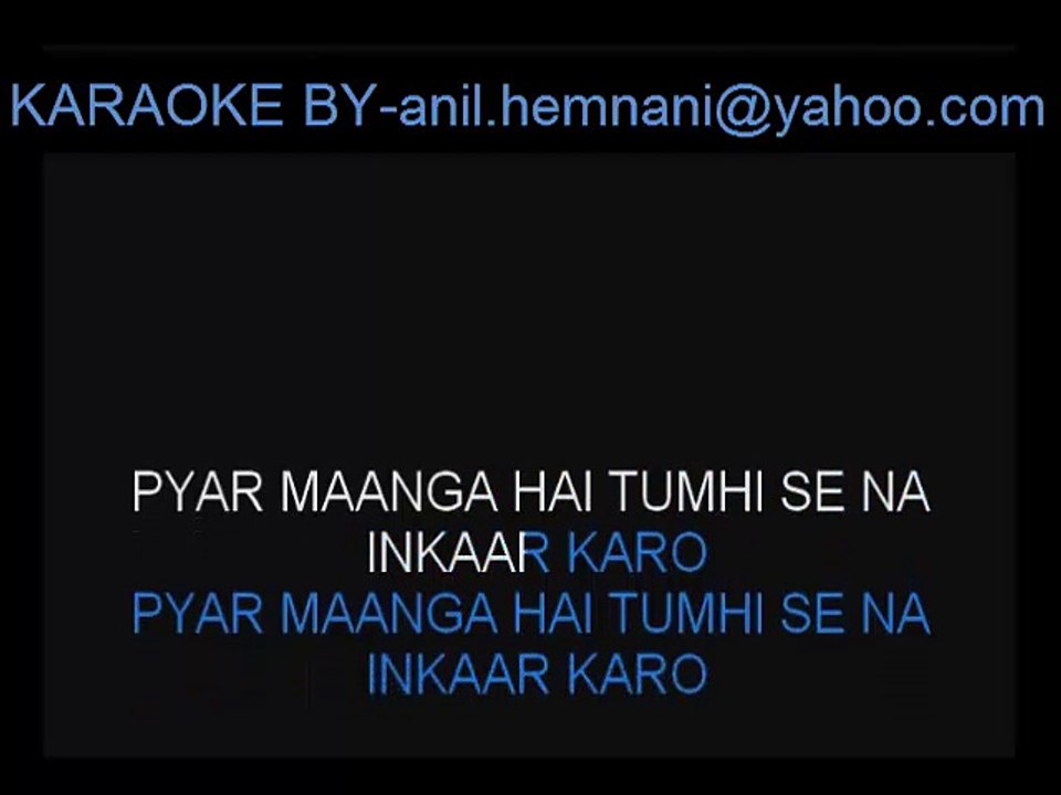 PYAR MANNGA HAI TUMHI SE KARAOKE-KISHORE KUMAR-COLLEGE GIRL
