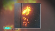 Train derails and explodes into flames, sets house on fire and leaks oil into a river too