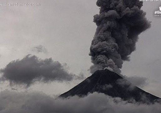 New Eruption Observed From Mexico's Colima Volcano