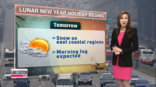 Rain or snow expected throughout Lunar New Year holiday