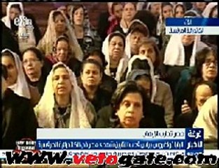 توافد الشعب الكنسى للمشاركة فى تأبين ضحايا الأقباط