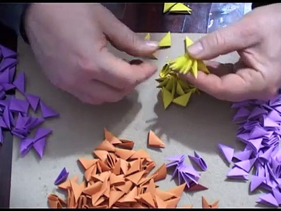 Модульное оригами. Ваза для конфет. (3D origami)