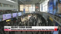 Mass exodus for Lunar New Year holiday