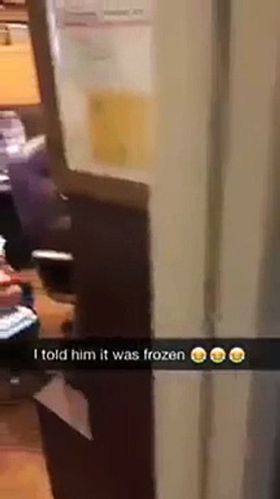 I told him it was frozen... lol More Amazing Article , Please Visit http://b...