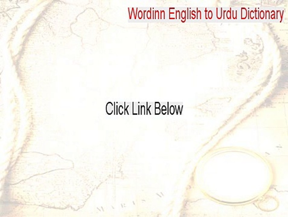 Wordinn English to Urdu Dictionary Keygen - Legit Download 2015
