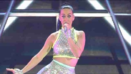 Fireworks and neon lights light up Katy Perry's Barcelona concert
