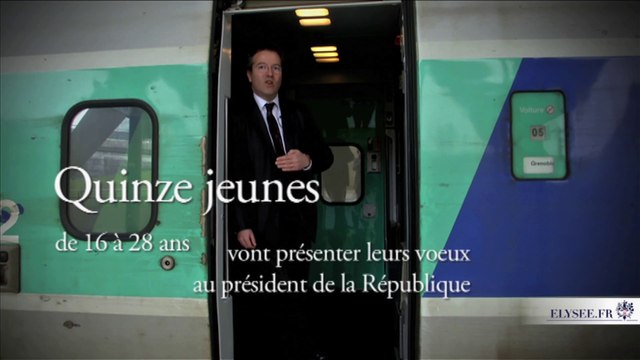 Martin Hirsch et les jeunes présentent leurs voeux au Président de la République