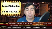 Georgia Bulldogs vs. South Carolina Gamecocks Free Pick Prediction NCAA College Basketball Odds Preview 2-17-2015