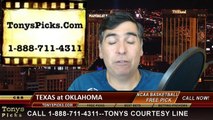 Oklahoma Sooners vs. Texas Longhorns Free Pick Prediction NCAA College Basketball Odds Preview 2-17-2015