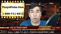 Texas A&M Aggies vs. LSU Tigers Free Pick Prediction NCAA College Basketball Odds Preview 2-17-2015