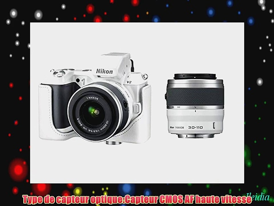 Nikon 1 V2 Kit Compact num?rique hybride 142 Mpix   Objectif Nikkor VR 10-30 mm   Objectif