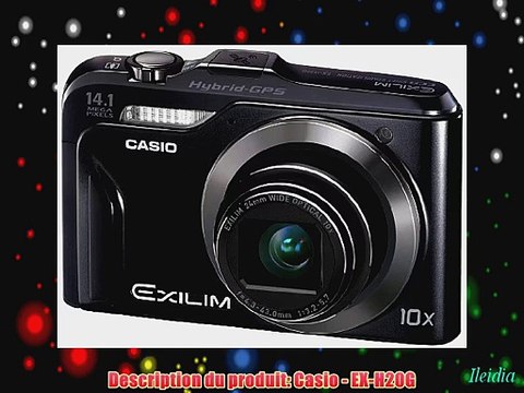 Casio EX-H20G Appareil Photo Num?rique Fonction GPS int?gr?e 141 Mpix Noir