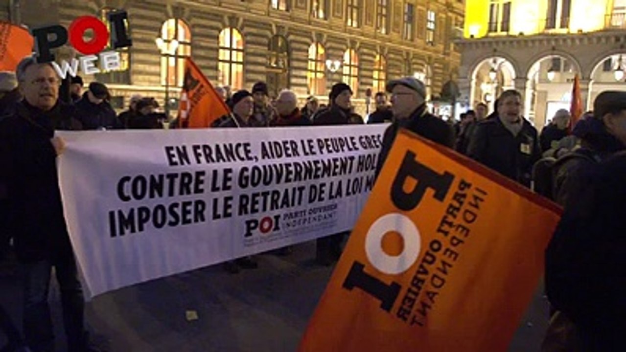 Manifestation en solidarité avec le peuple grec