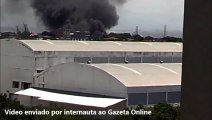 Internauta registra incêndio de grandes proporções na Serra