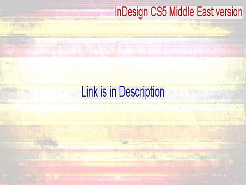 InDesign CS5 Middle East version Download (indesign cs5 middle eastern version by lolilous 2015)