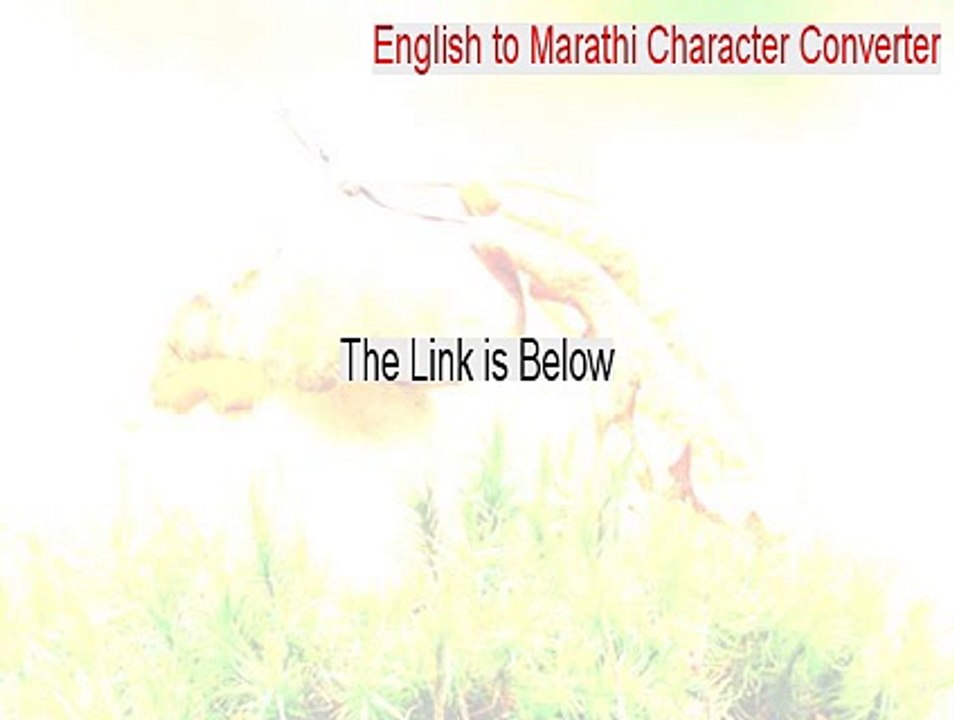 English to Marathi Character Converter Crack - Legit Download [2015]